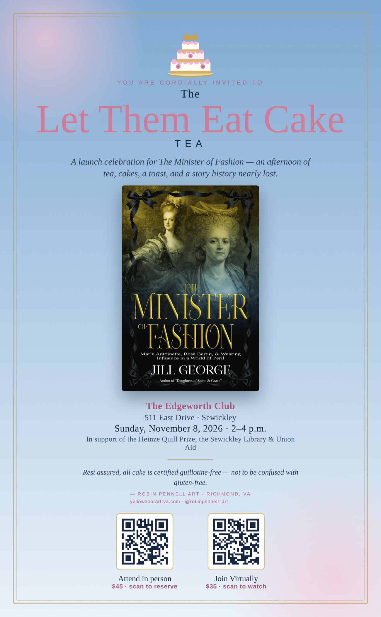 Let Them Eat Cake Tea invitation